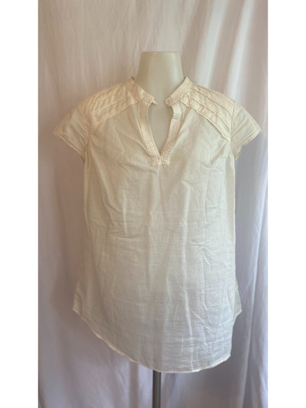 Pilgrim for Target Cream Western Embroidered Yoke Cotton Blouse